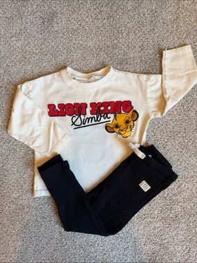 Zara Baby Lion King Simba Cream Graphic Kids Sweatshirt